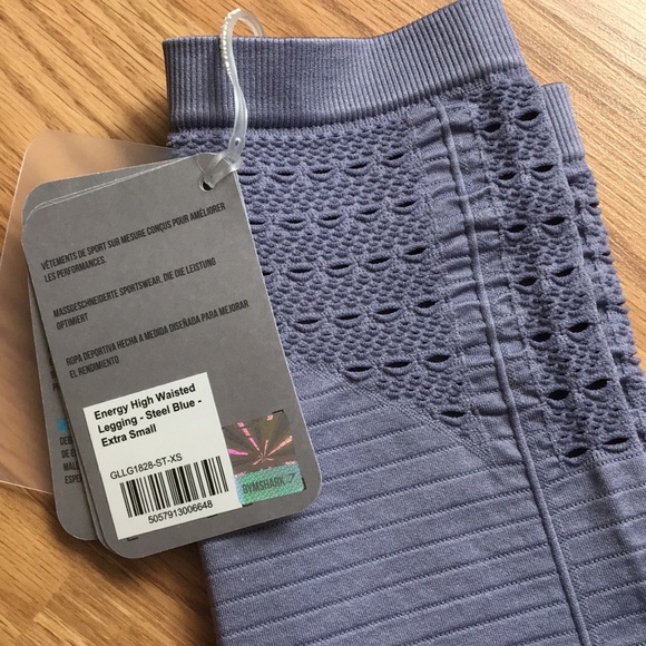 NWT Gymshark Energy Leggings - Steel Blue - Picture 4 of 8